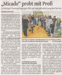 Probentag mit Christoph Spengler (WGA 07.12.2015)